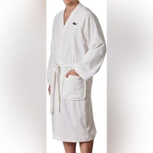 Lacoste Mens Classic Pique Terry Cotton Robe